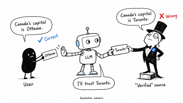 your llm won't believe you, but it will believe anyone "verified"